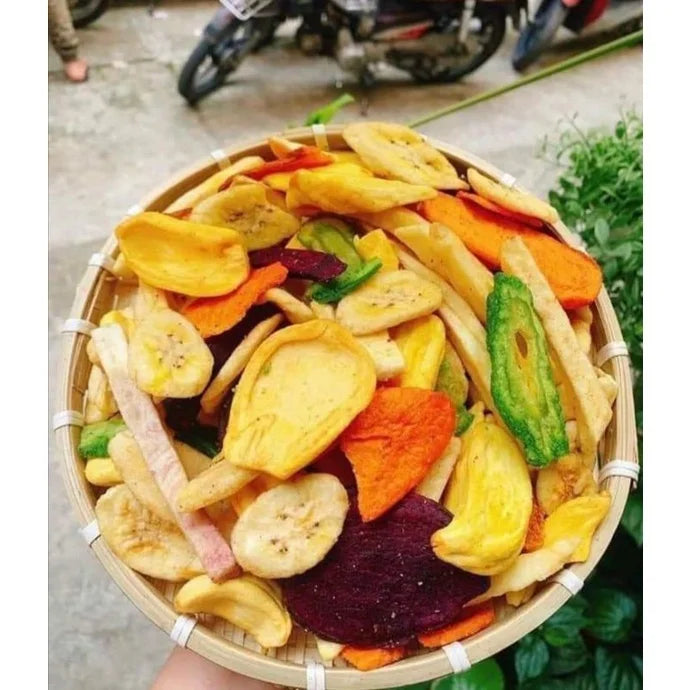 Premium Vacuum Fried Mixed Fruit Chips Crispy Dried
