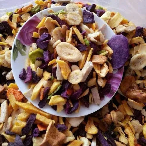 Premium Vacuum Fried Mixed Fruit Chips Crispy Dried